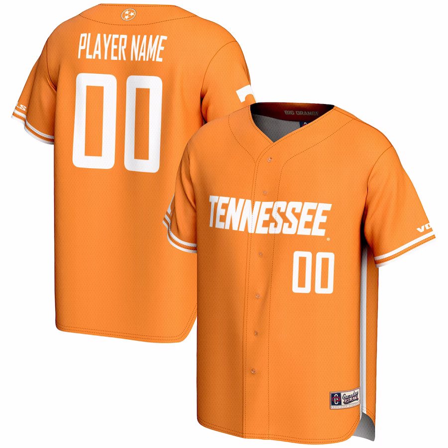 Tennessee Volunteers GameDay Greats NIL Pick-A-Player Lightweight Baseball Jersey - Tennessee Orange - Puhuasuan