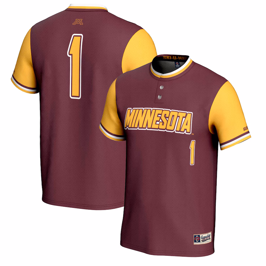 #1 Minnesota Golden Gophers GameDay Greats Unisex Lightweight Softball Jersey - Maroon - Puhuasuan