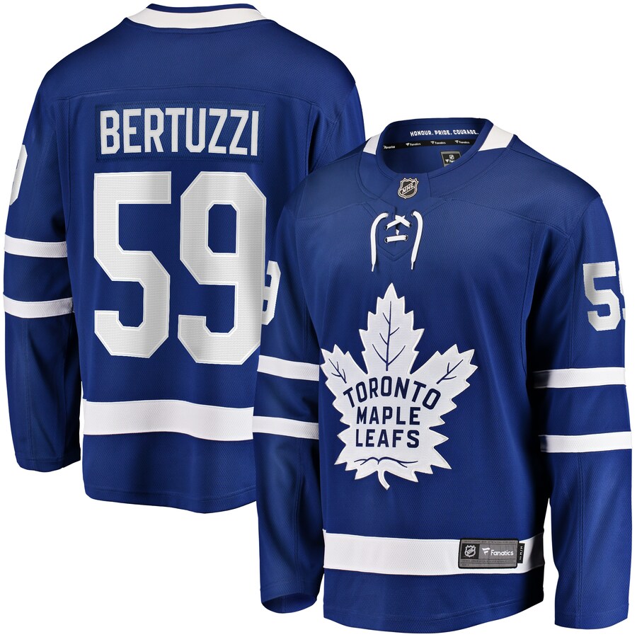 Men's Toronto Maple Leafs Tyler Bertuzzi Fanatics Branded Blue Home Breakaway Jersey - Puhuasuan