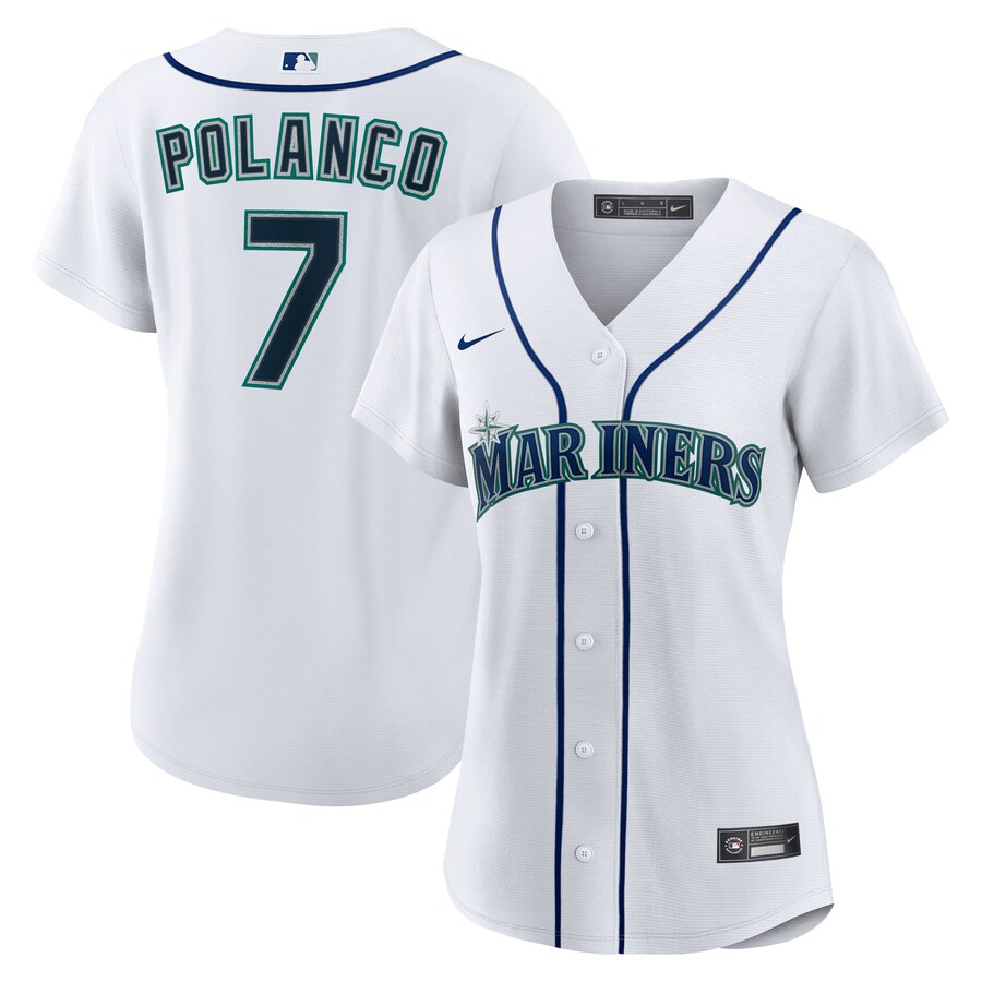 Women's Seattle Mariners Jorge Polanco Nike White Home Replica Jersey - Puhuasuan
