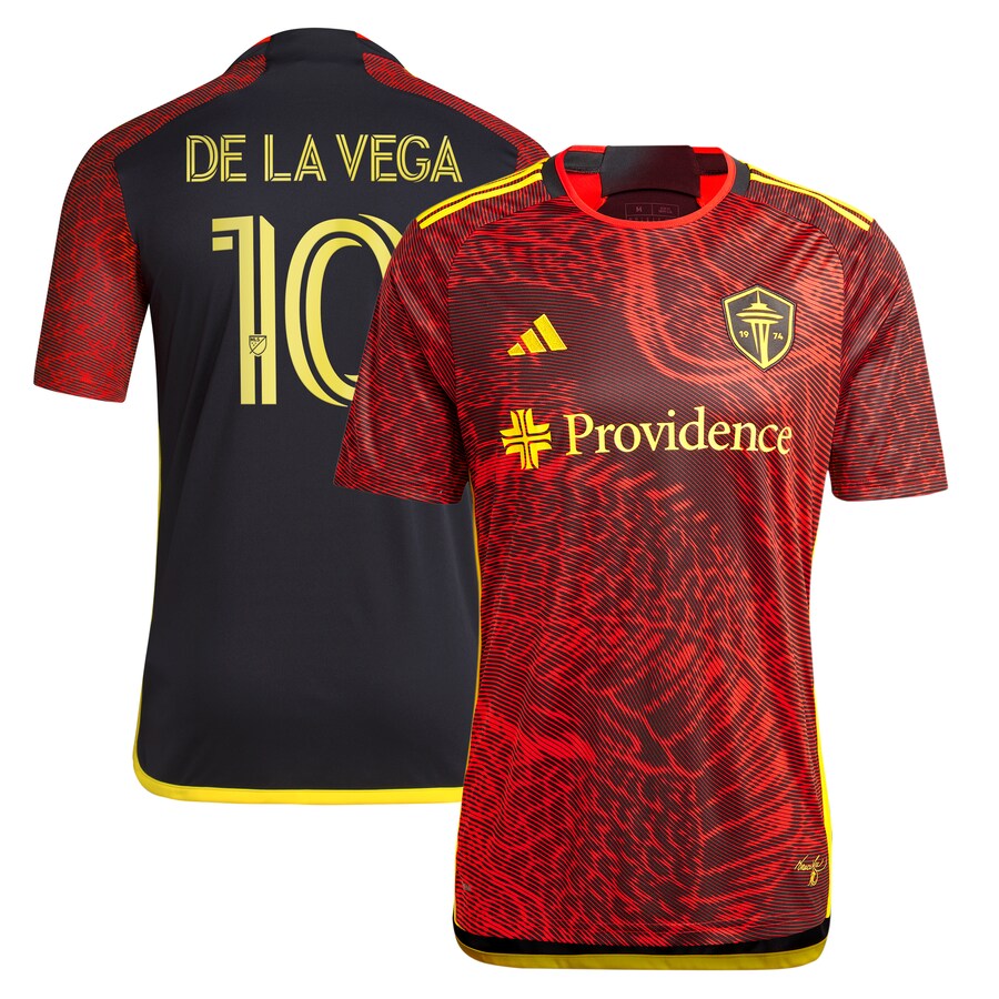 Men's Seattle Sounders FC Pedro de la Vega adidas Red 2024 The Bruce Lee Kit Replica Player Jersey - Puhuasuan