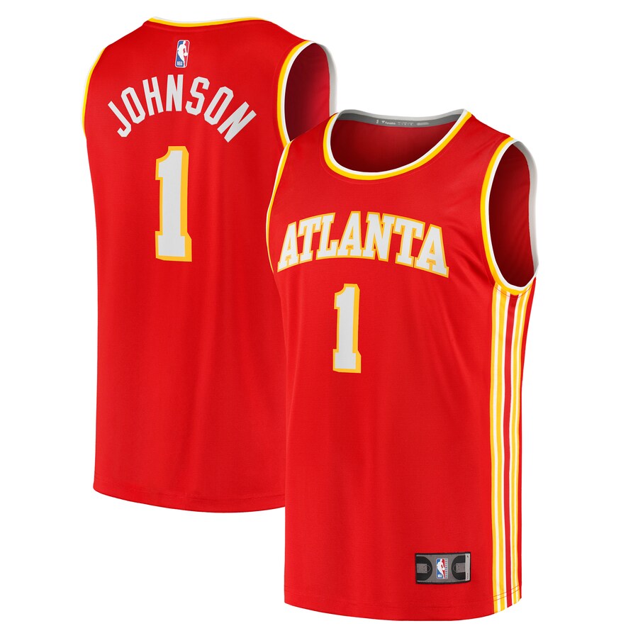 Men's Atlanta Hawks Jalen Johnson Fanatics Red Fast Break Replica Jersey - Icon Edition - Puhuasuan