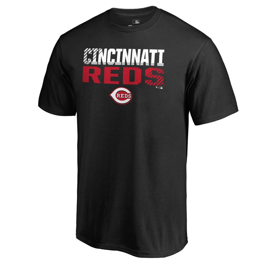 Men's Cincinnati Reds Black Fade Out T-Shirt - Puhuasuan