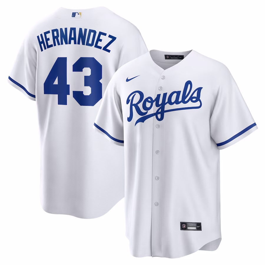 Men's Kansas City Royals Carlos Hernández Nike White Home  Replica Player Jersey - Puhuasuan