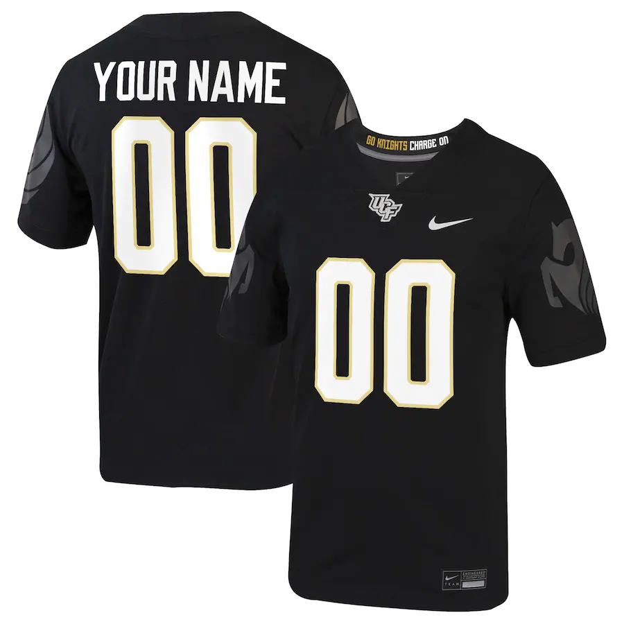 UCF Knights Nike Football Custom Game Jersey - Black - Puhuasuan