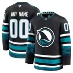 Men's San Jose Sharks Fanatics Black Alternate Premium Custom Jersey - Puhuasuan