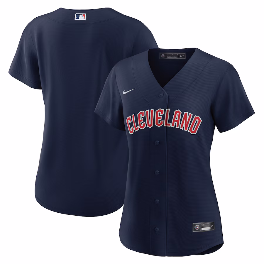 Women's Cleveland Guardians Nike Navy Alternate Official Replica Jersey - Puhuasuan