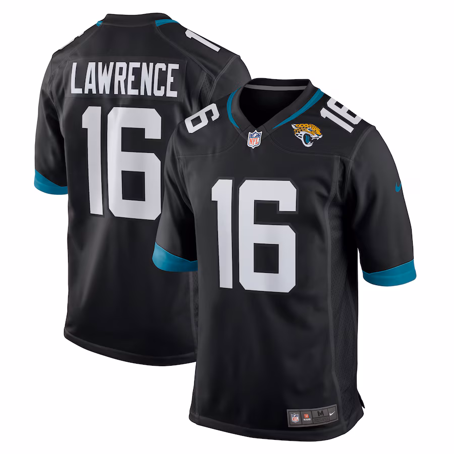 Youth Jacksonville Jaguars Trevor Lawrence Nike Black Game Jersey - Puhuasuan