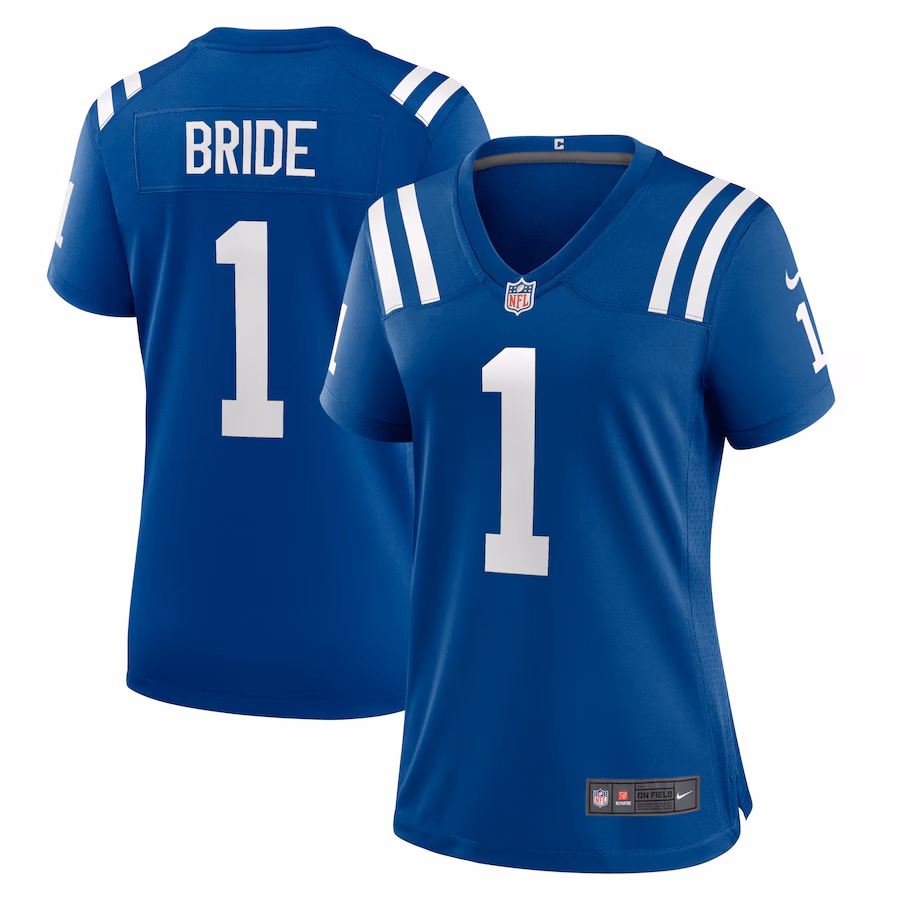 Women's Indianapolis Colts Number 1 Bride Nike Royal Game Jersey - Puhuasuan