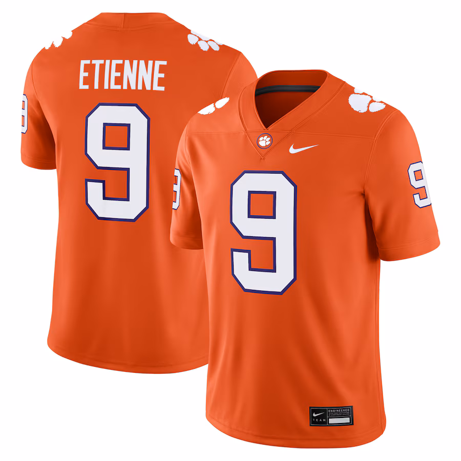 Men's Nike Travis Etienne Orange Clemson Tigers Player Game Jersey - Puhuasuan