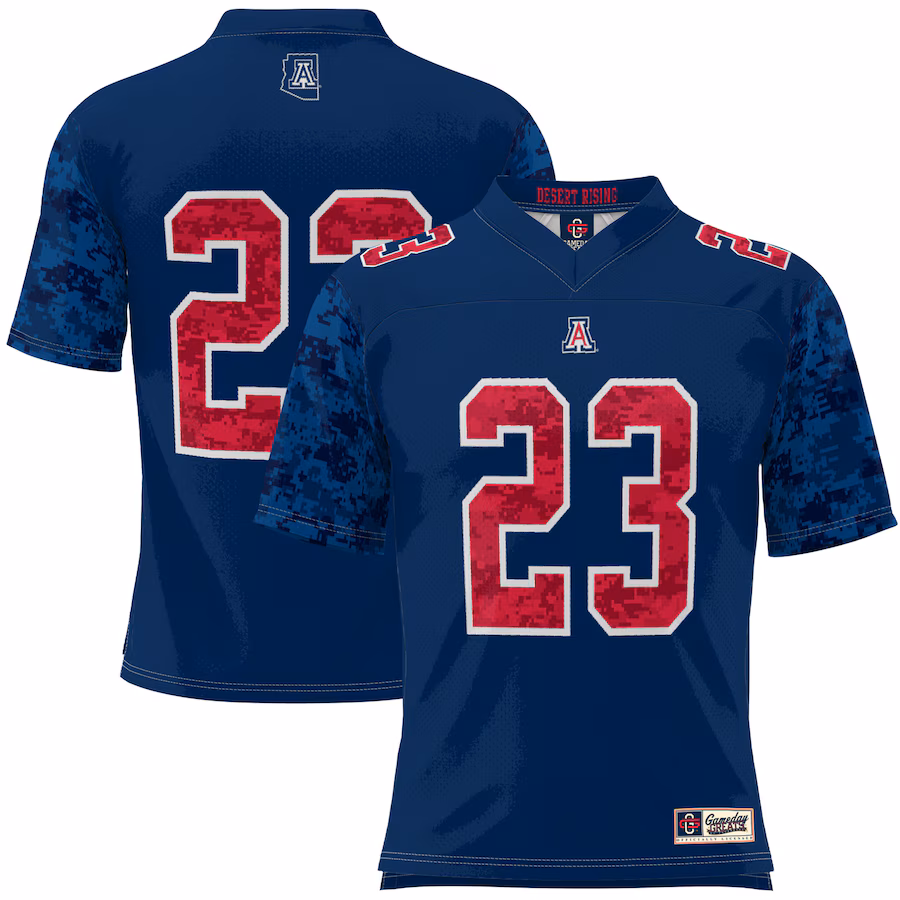 Men's GameDay Greats #23 Navy Arizona Wildcats Military Appreciation Football Jersey - Puhuasuan