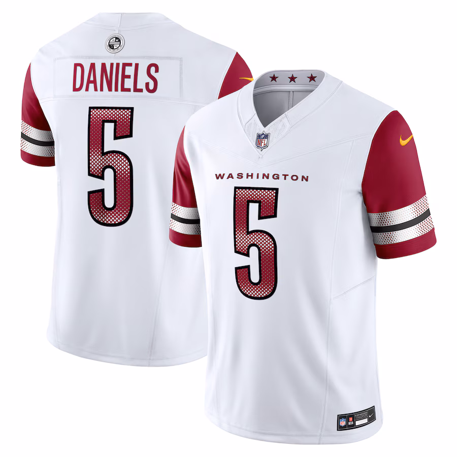Men's Washington Commanders Jayden Daniels Nike White Vapor F.U.S.E. Limited Jersey - Puhuasuan