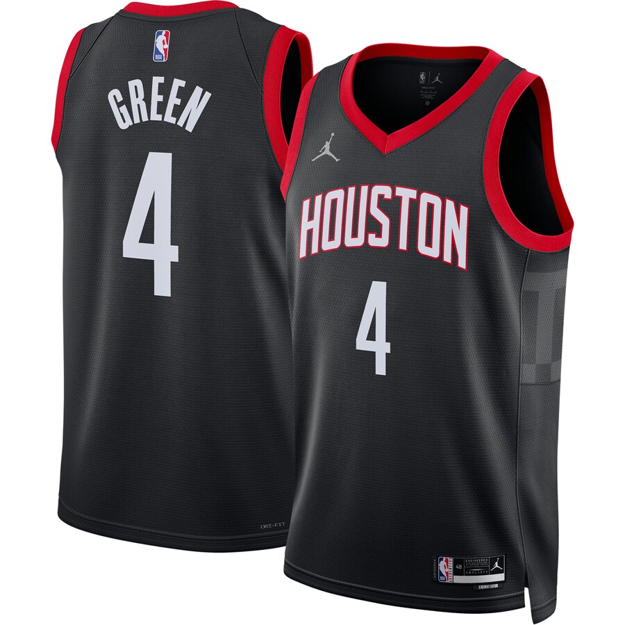 Unisex Houston Rockets Jalen Green Jordan Brand Black Swingman Jersey - Statement Edition - Puhuasuan