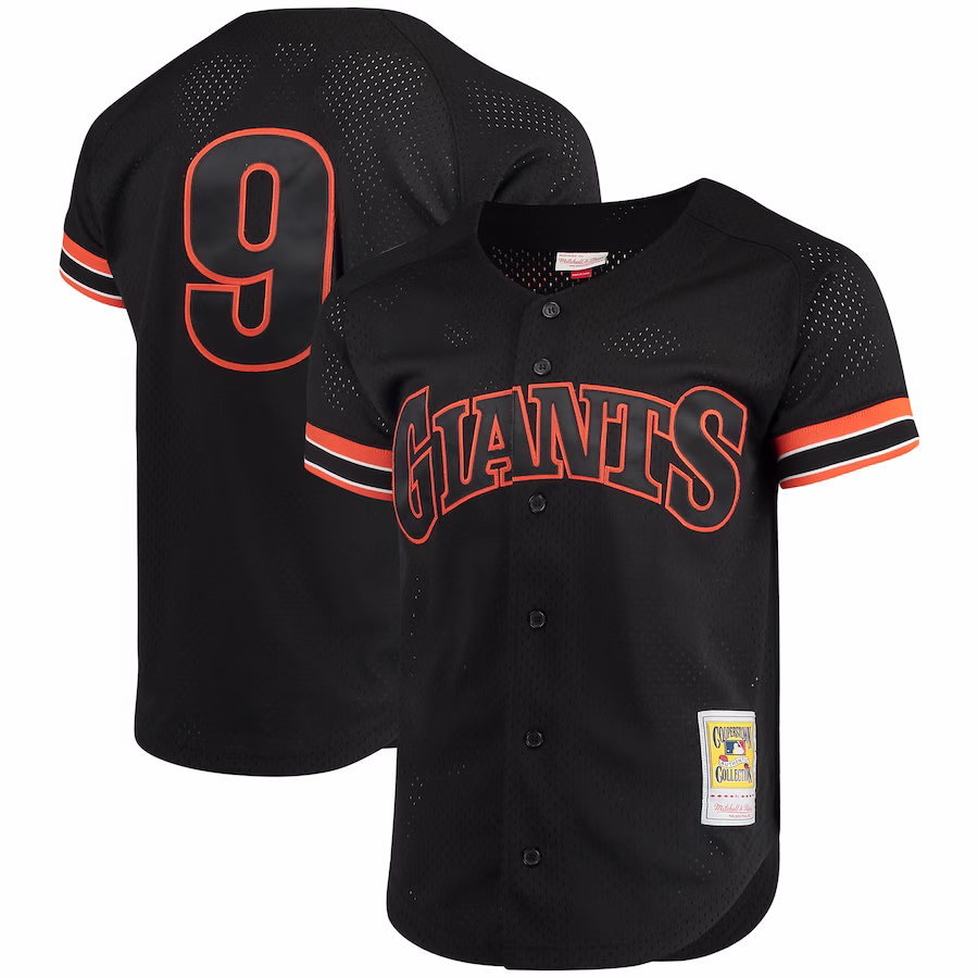 Men's San Francisco Giants Matt Williams Mitchell & Ness Black Cooperstown Collection Mesh Batting Practice Button-Up Jersey - Puhuasuan
