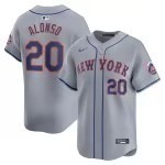 Men's New York Mets Pete Alonso Nike Gray Away Limited Player Jersey - Puhuasuan