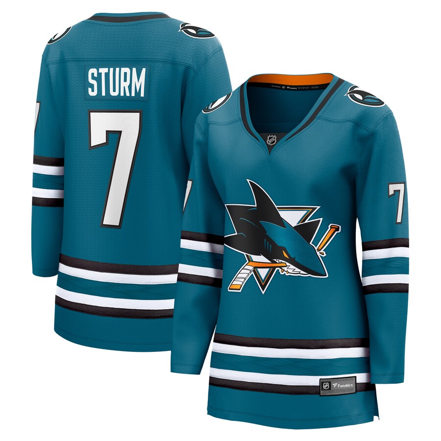 Women's San Jose Sharks Nico Sturm Fanatics Branded Teal Home Breakaway Player Jersey - Puhuasuan