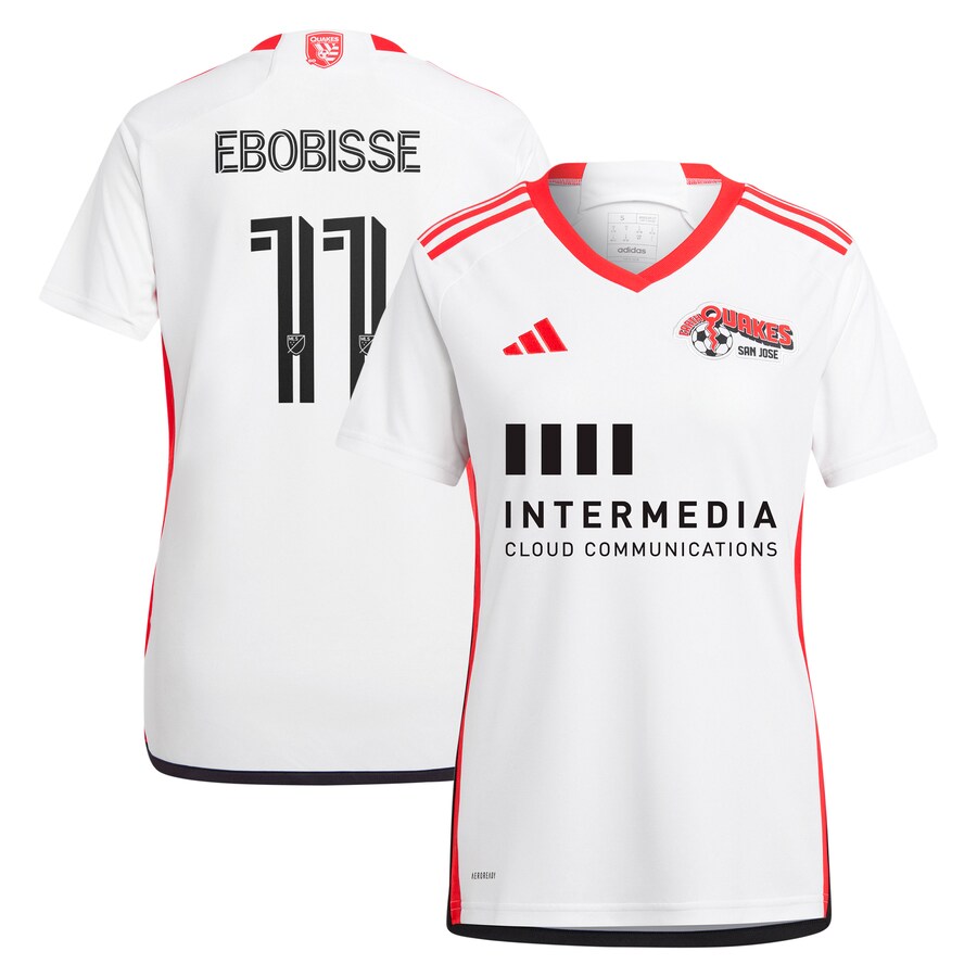 Women's San Jose Earthquakes Jeremy Ebobisse adidas White 2024 The 50 Kit Replica Player Jersey - Puhuasuan