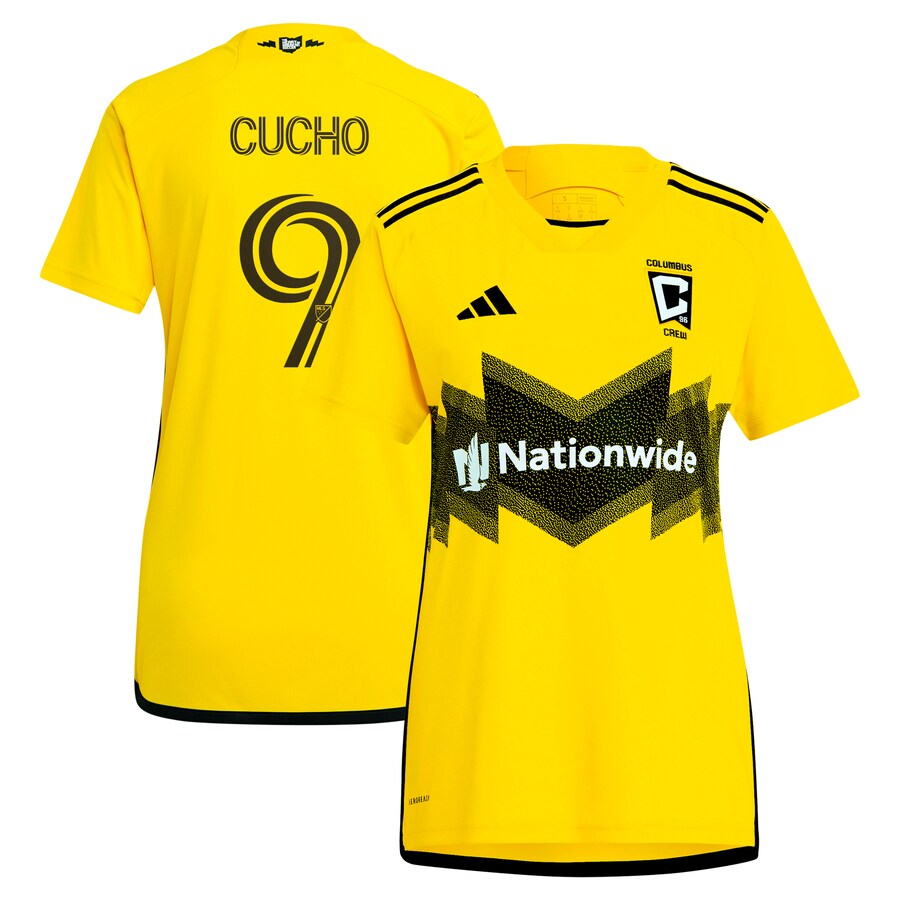 Women's Columbus Crew Cucho Hernández adidas Yellow 2024 The Home Kit Replica Player Jersey - Puhuasuan