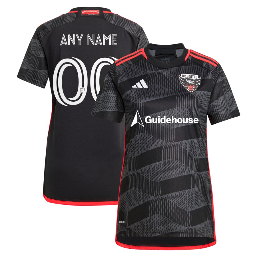 Women's D.C. United  adidas Black 2024 The Icon Kit Replica Custom Jersey - Puhuasuan