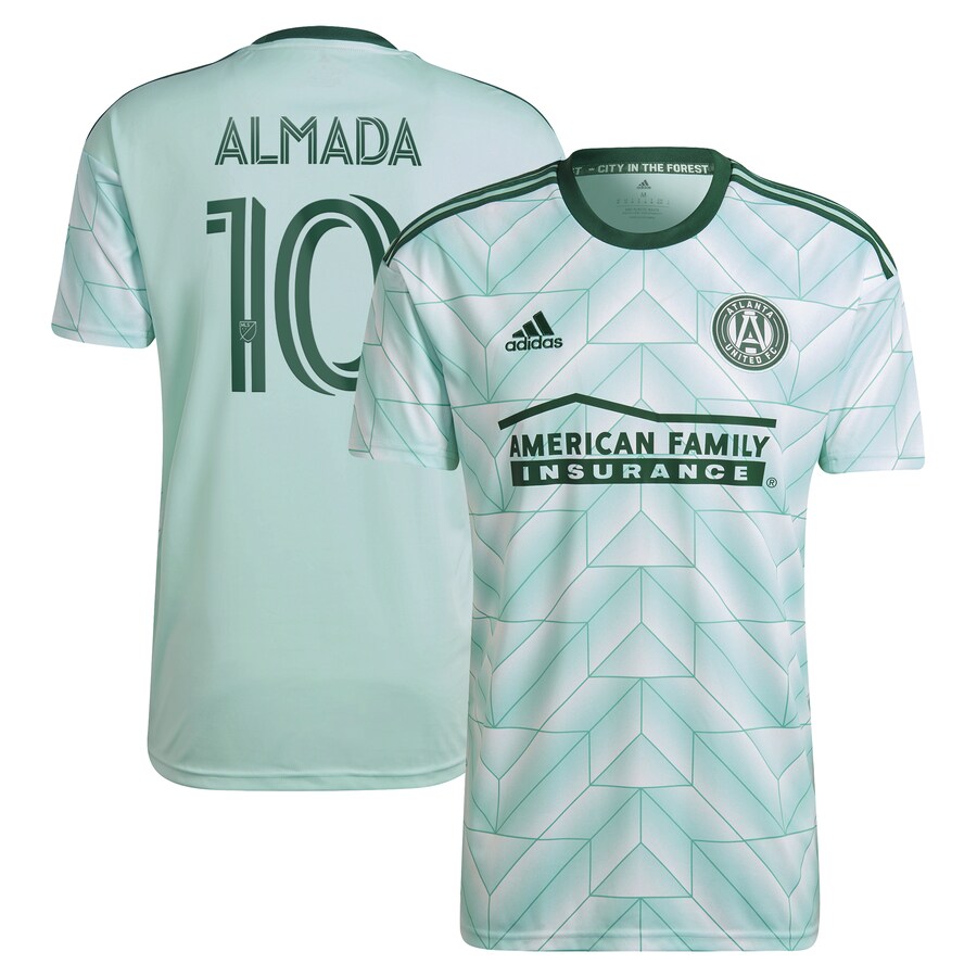Men's Atlanta United FC Thiago Almada adidas Mint 2023 The Forest Kit Replica Jersey - Puhuasuan