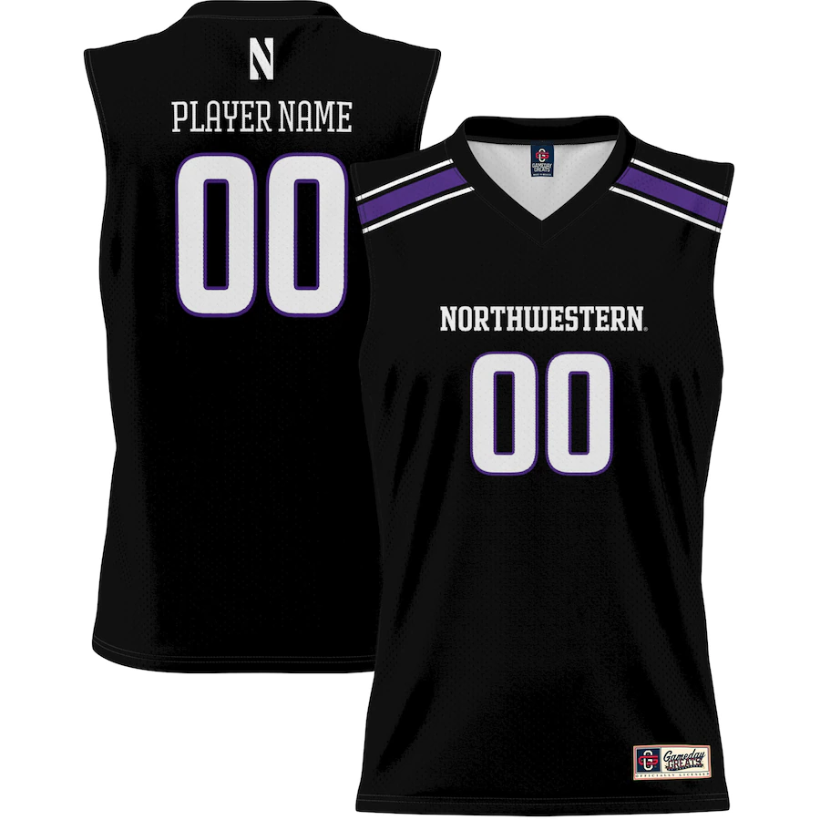 Northwestern Wildcats GameDay Greats NIL Pick-A-Player Men's Basketball Jersey - Black - Puhuasuan