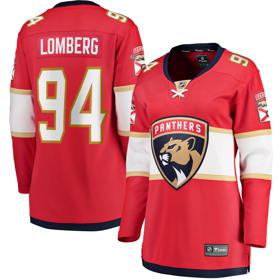 Women's Florida Panthers Ryan Lomberg Fanatics Branded Red Home Breakaway Player Jersey - Puhuasuan