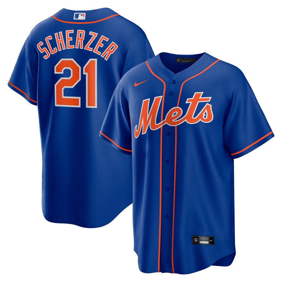 Men's New York Mets Max Scherzer Nike Royal Alternate Replica Player Jersey - Puhuasuan
