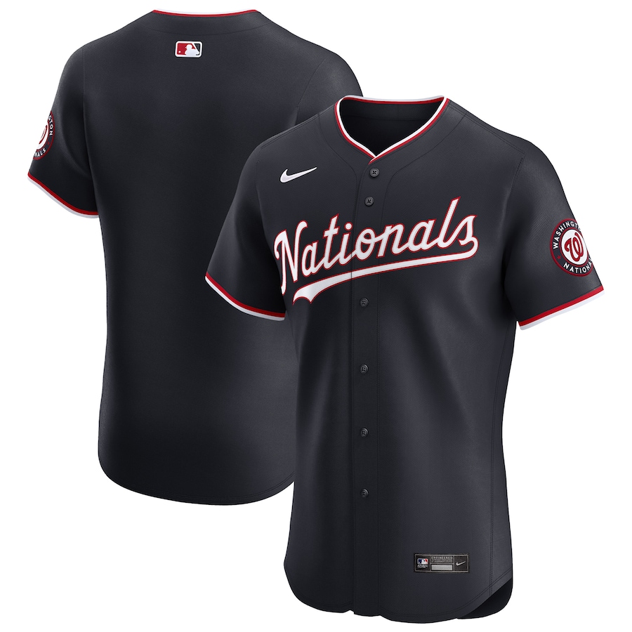 Men's Washington Nationals Nike Navy Alternate Vapor Premier Elite Patch Jersey - Puhuasuan