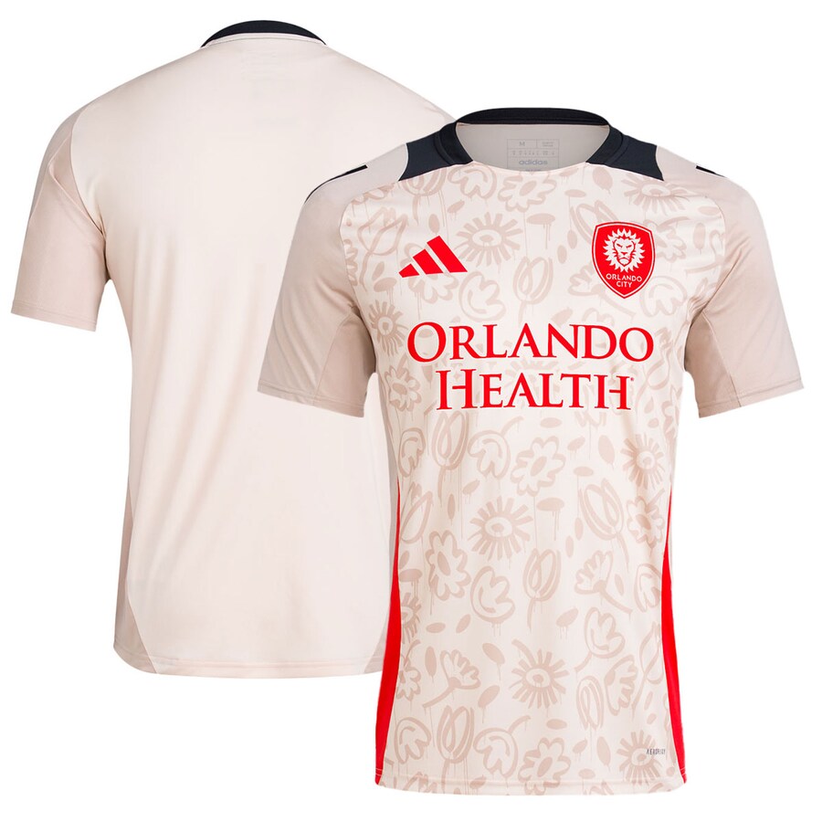 Men's Orlando City SC adidas Brown 2024 One Planet Pre-Match Top - Puhuasuan
