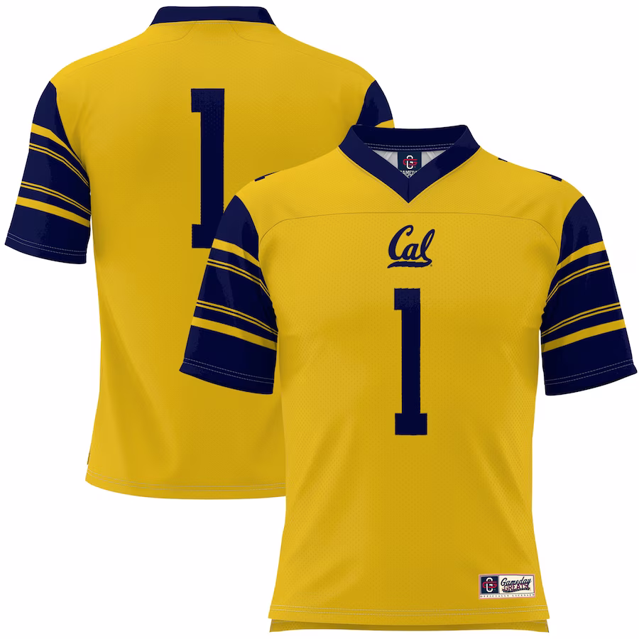 #1 Cal Bears GameDay Greats Football Jersey - Gold - Puhuasuan