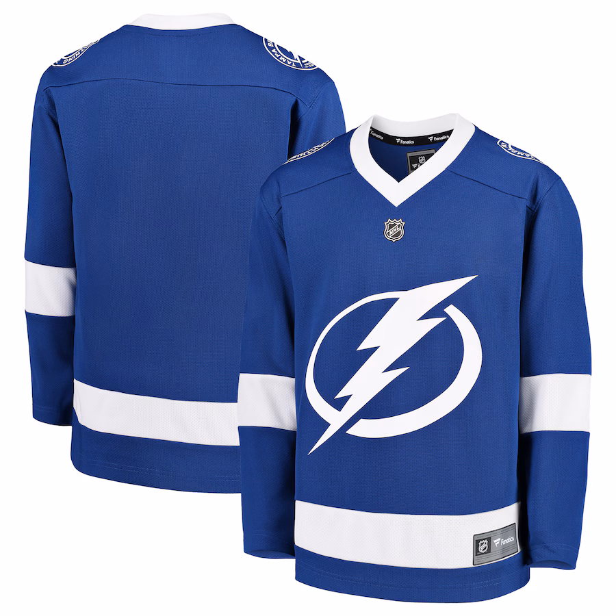 Youth Tampa Bay Lightning Fanatics Blue Home Replica Blank Jersey - Puhuasuan