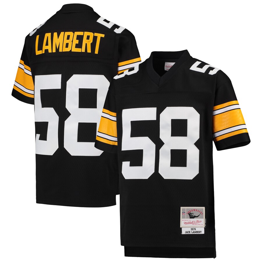 Youth Pittsburgh Steelers Jack Lambert Mitchell & Ness Black 1976 Legacy Retired Player Jersey - Puhuasuan