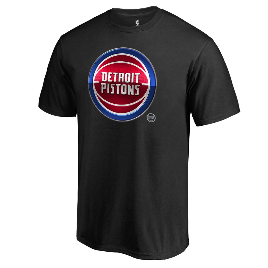 Men's Detroit Pistons Black Midnight Mascot T-Shirt - Puhuasuan