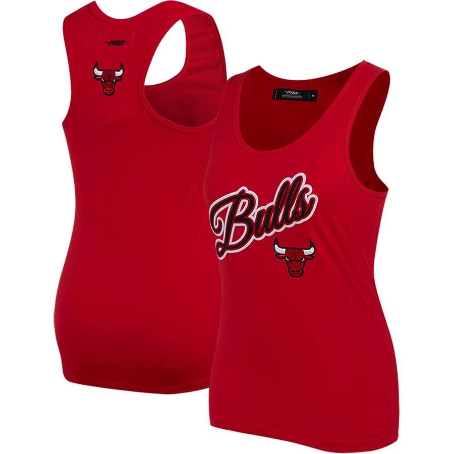 Women's Chicago Bulls  Pro Standard Red Script Tank Top - Puhuasuan