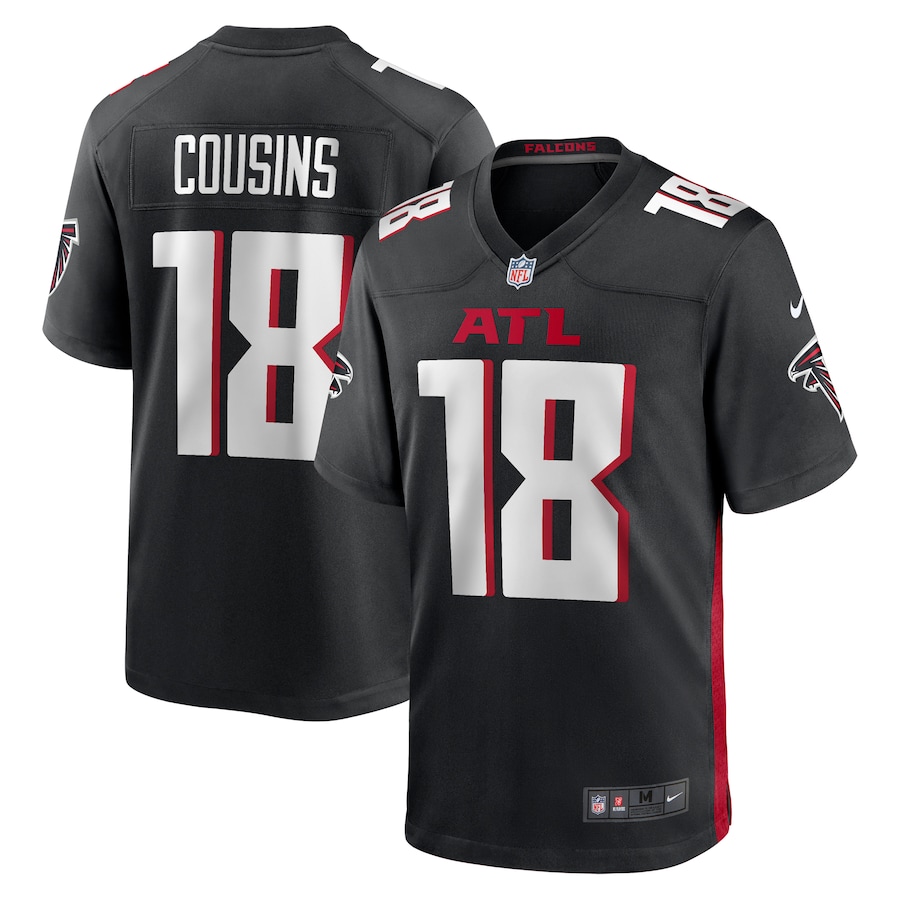 Youth Atlanta Falcons Kirk Cousins Nike Black Game Player Jersey - Puhuasuan