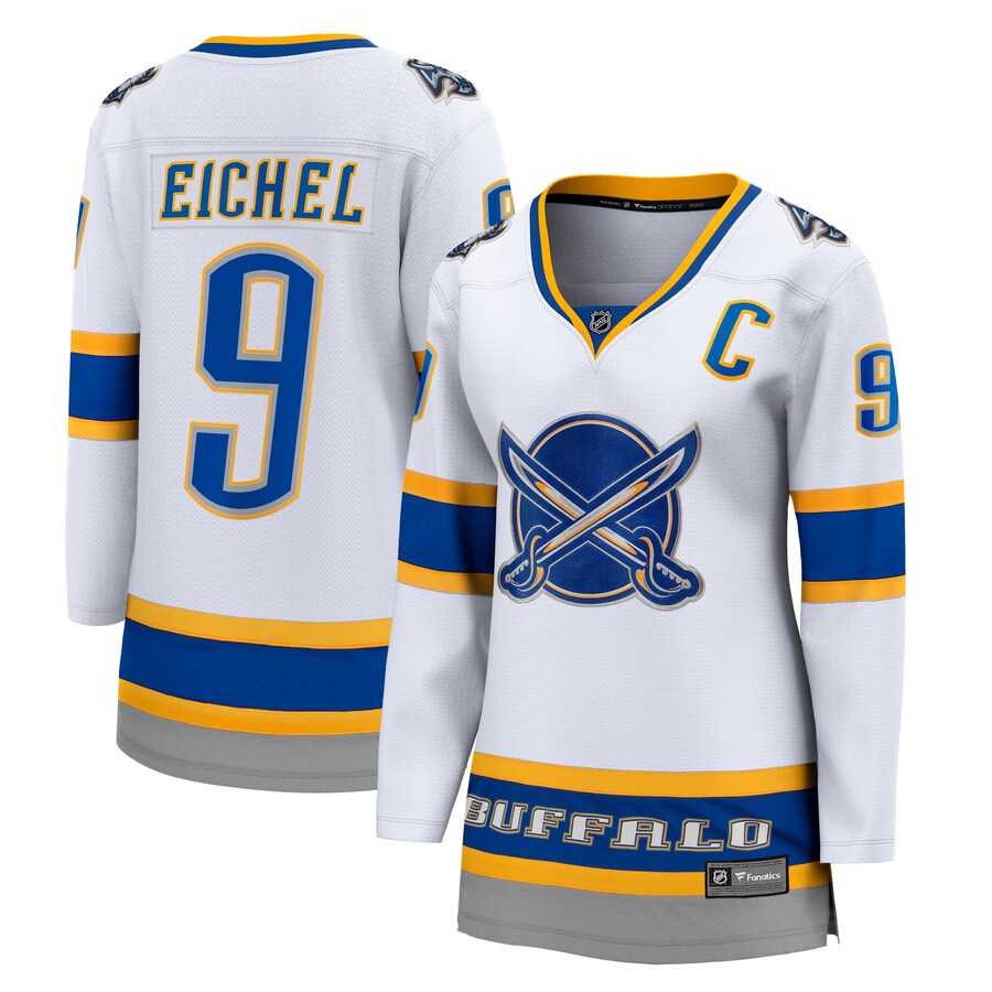 Women's Buffalo Sabres Jack Eichel Fanatics Branded White 2020/21 Special Edition Breakaway Player Jersey - Puhuasuan