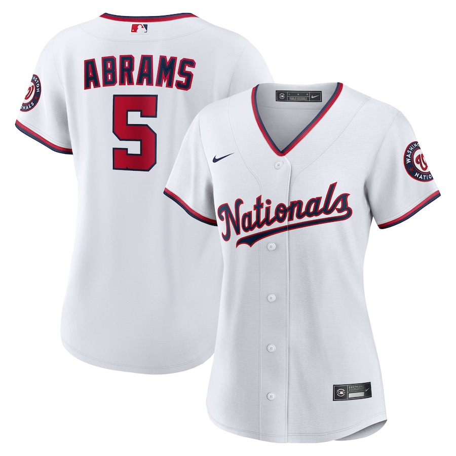 Women's Washington Nationals CJ Abrams Nike White Home Replica Player Jersey - Puhuasuan
