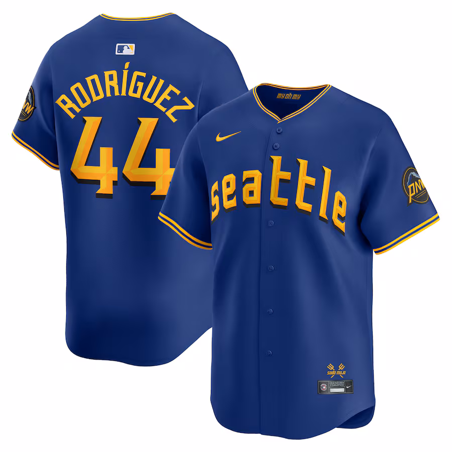 Men's Seattle Mariners Julio Rodríguez Nike Royal City Connect Limited Player Jersey - Puhuasuan