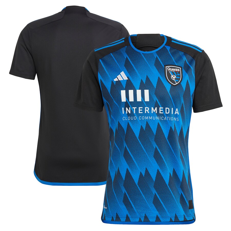 Men's San Jose Earthquakes adidas Blue 2023 Active Fault Jersey Replica Jersey - Puhuasuan