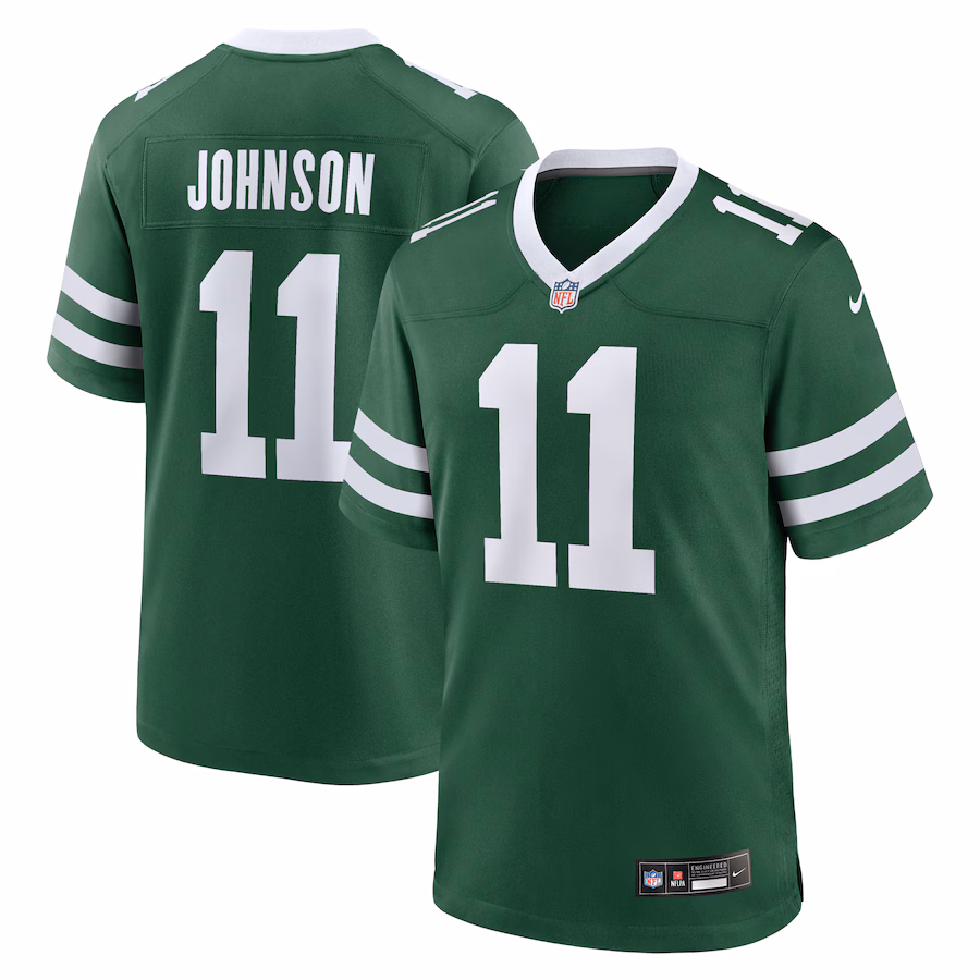 Men's New York Jets Jermaine Johnson II Nike Legacy Green Team Game Jersey - Puhuasuan