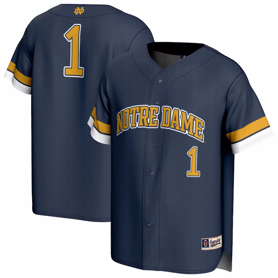 Unisex GameDay Greats  Navy Notre Dame Fighting Irish Pick-A-Player Baseball Fashion Jersey - Puhuasuan