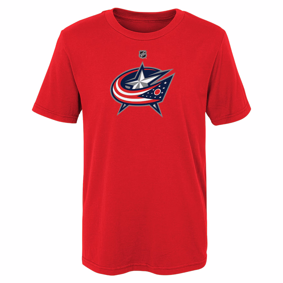 Youth Columbus Blue Jackets Red Primary Logo T-Shirt - Puhuasuan