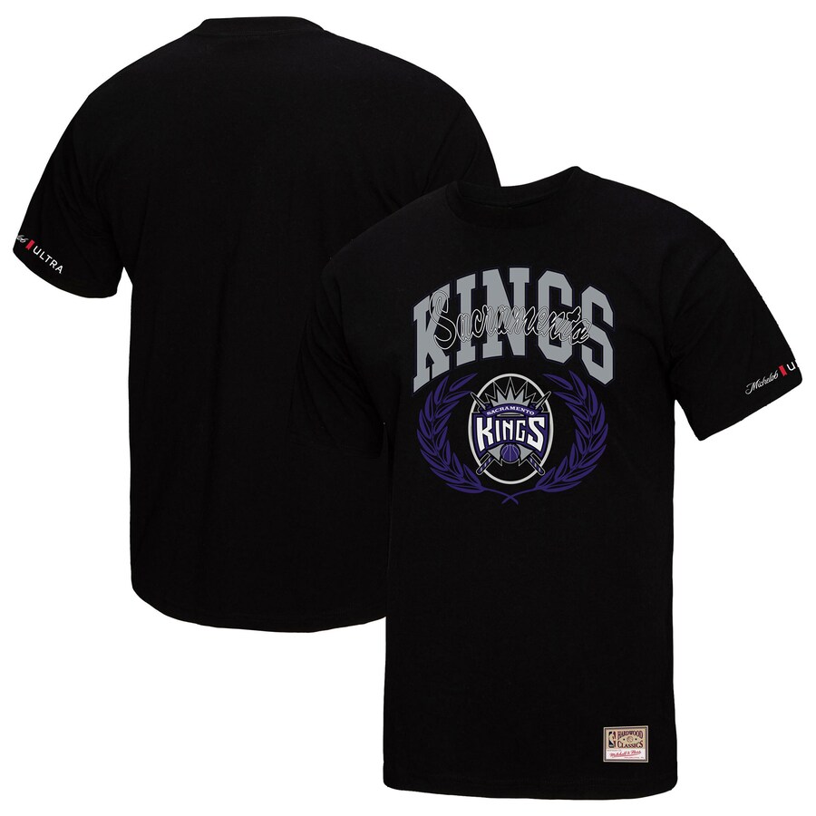 Men's Sacramento Kings Mitchell & Ness Black NBA x Michelob Ultra Rewind II T-Shirt - Puhuasuan