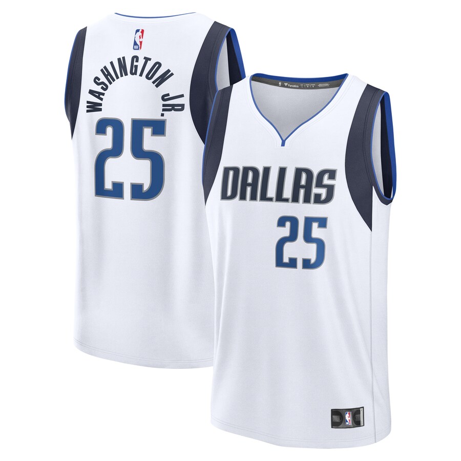 Men's Dallas Mavericks PJ Washington Jr. Fanatics White Fast Break Player Jersey - Association Edition - Puhuasuan