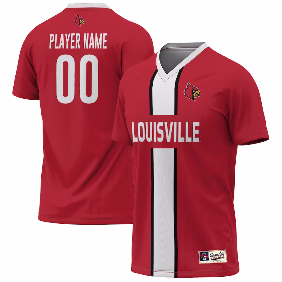 Louisville Cardinals GameDay Greats Unisex Pick-A-Player NIL Lightweight Soccer Jersey - Red - Puhuasuan