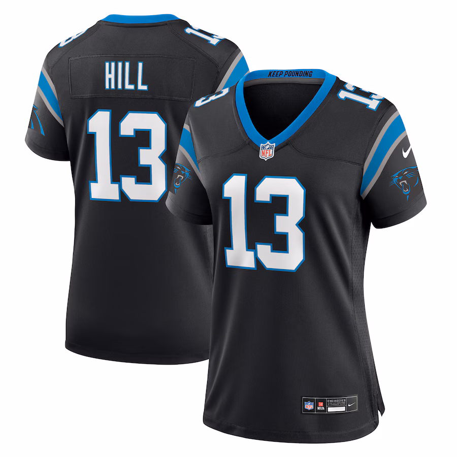 Women's Carolina Panthers Troy Hill Nike  Black Team Game Jersey - Puhuasuan