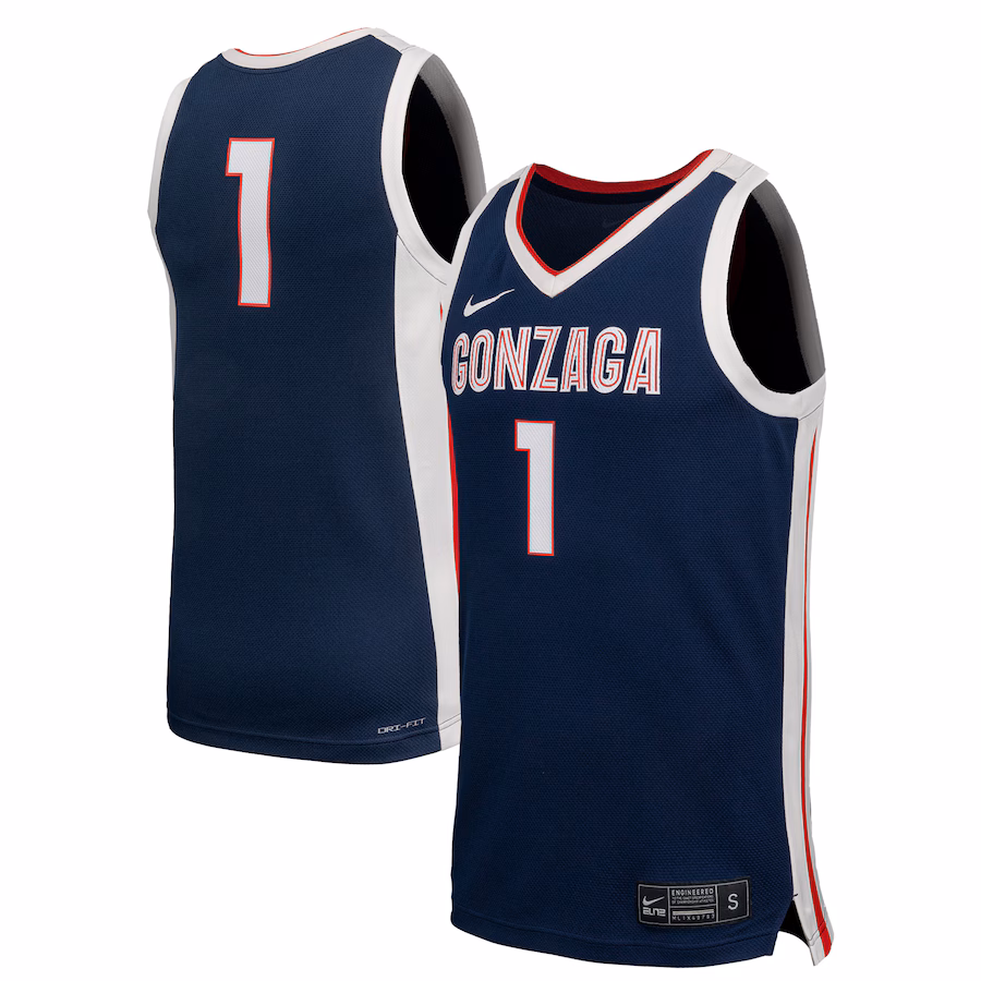 Men's Nike  Navy Gonzaga Bulldogs  Replica Basketball Jersey - Puhuasuan