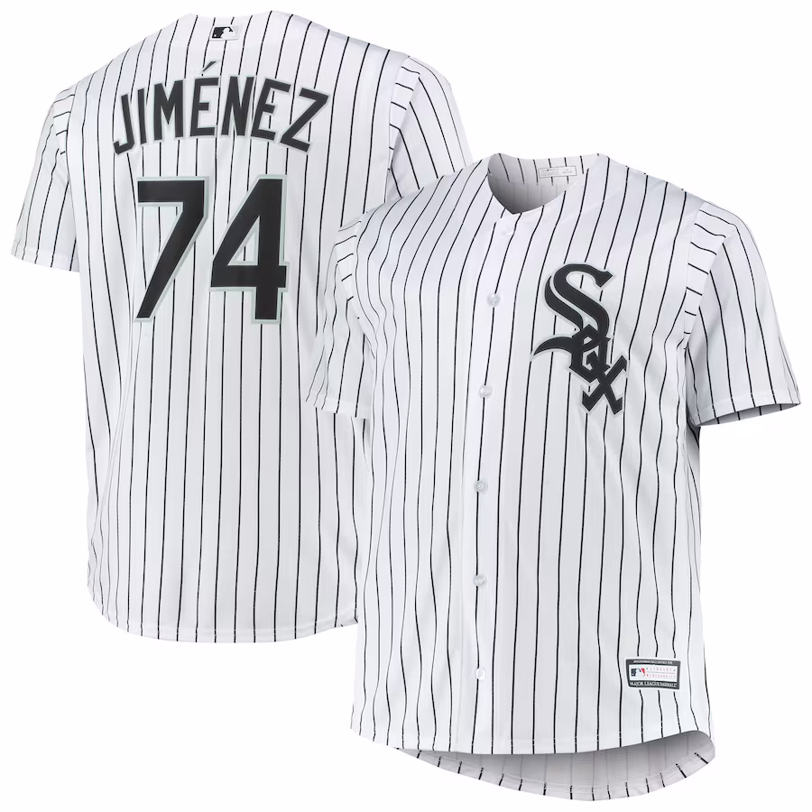 Men's Chicago White Sox Eloy Jimenez White Big & Tall Replica Player Jersey - Puhuasuan