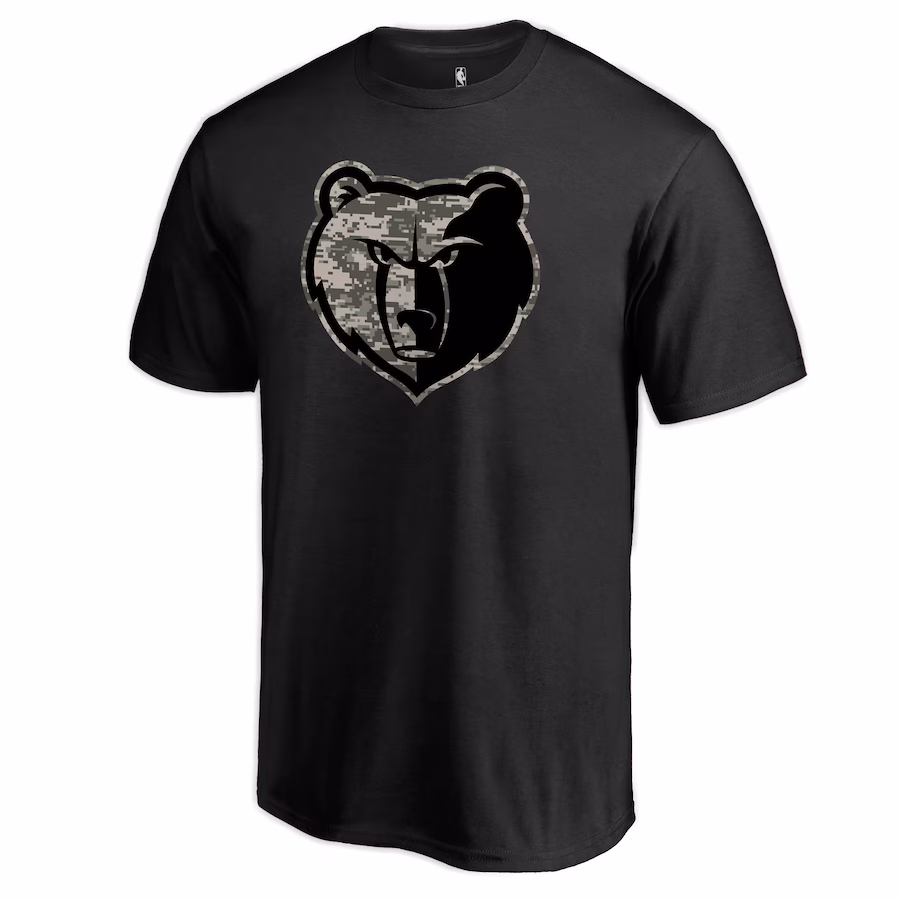 Men's Memphis Grizzlies Black Camo Collection Cloak T-Shirt - Puhuasuan