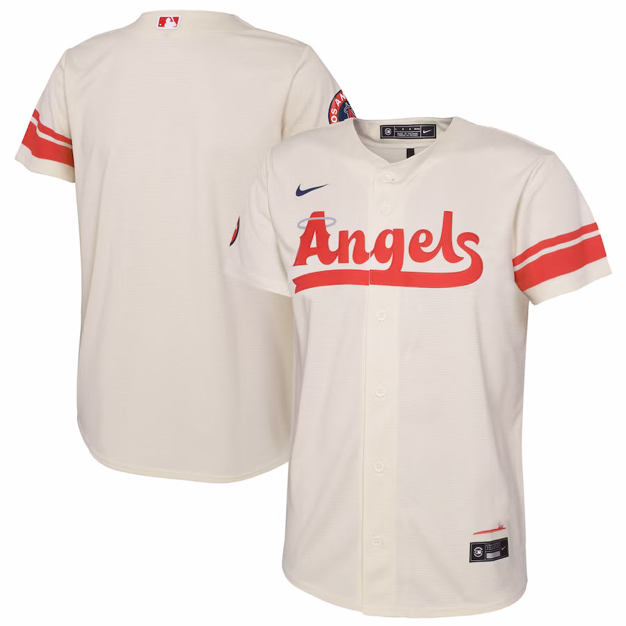 Youth Los Angeles Angels Nike Cream City Connect Replica Team Jersey - Puhuasuan